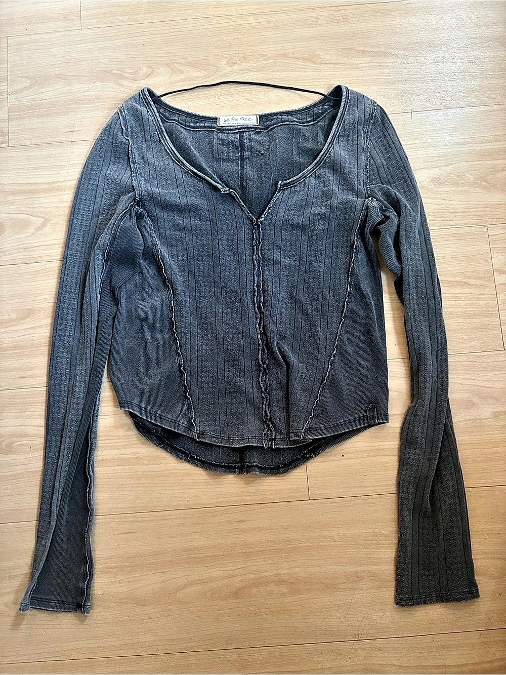 Free People We The Free Snowy Thermal Top Gray